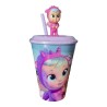 Bicchiere con Cannuccia 3D Cry Babies Magic Tears – Capacità 430 ml – Con Personaggio in Rilievo