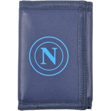 Portafoglio SSC Napoli Ufficiale – Blu Navy, Chiusura a Strappo, Portamonete, Pelle Sintetica