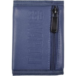 Portafoglio SSC Napoli Ufficiale – Blu Navy, Chiusura a Strappo, Portamonete, Pelle Sintetica