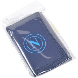 Portafoglio SSC Napoli Ufficiale – Blu Navy, Chiusura a Strappo, Portamonete, Pelle Sintetica