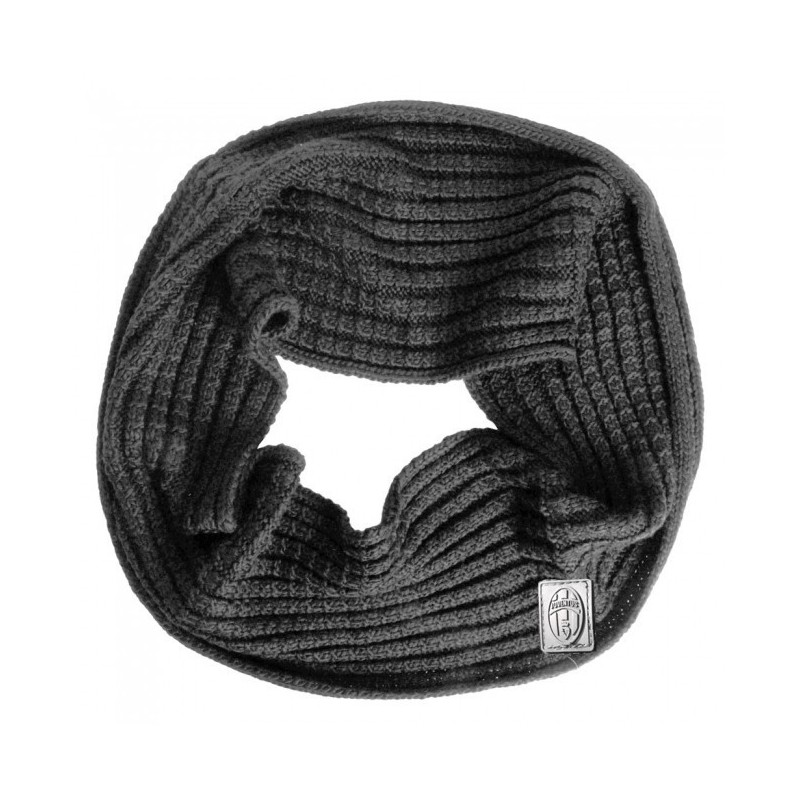 Sciarpa Anello Nera Juventus - Abbigliamento Ufficiale Uomo Donna | 100% Acrilico - Prodotto Licenziato Enzo Castellano
