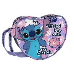 Borsa Passeggio con Tracolla a Forma di Cuore di Stitch - 17x14 cm, Borsa Fashion per Bambini
