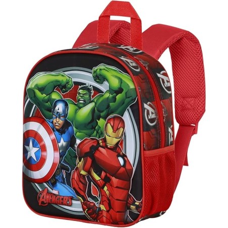 Zaino Asilo Avengers Marvel 3D con Tasche Laterali 31 cm