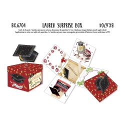 Scatola Biglietto Augurale Laurea 12x12x12 cm - Surprise Box Confezione da 3 pezzi