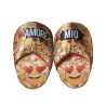 Pantofola Unisex con Smile e Cuoricini “Amore Mio” Pantofole da Casa Antiscivolo Taglia Unica 36-41 Idea Regalo Romantica