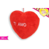 Cuscino Cuore Rosso “Ti Amo” Ricamato – Peluche Morbido 30 cm | Regalo Romantico d’Impatto per Chi Ami