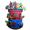 Torta Scenografica Avengers Personalizzata in Polistirolo – Decorazione Compleanno Bambino con Nome e Numero