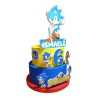 Torta Scenografica Sonic Personalizzata con Nome e Numero – Decorazione Compleanno in Polistirolo 3D Alta Qualità
