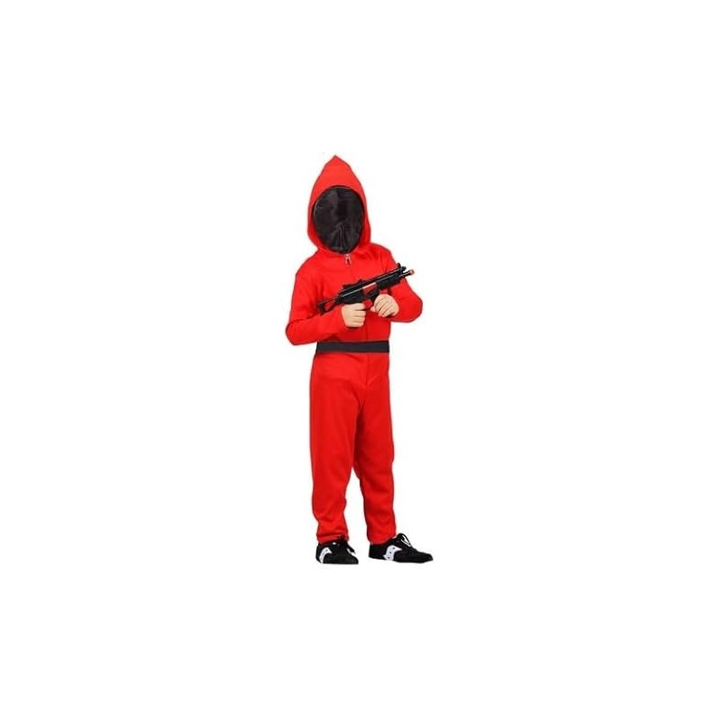 "Costume di Carnevale Guardiano per Bambino - Simbolo Quadrato, Tuta con Cappuccio e Cintura (Taglie 7-14 Anni)"
