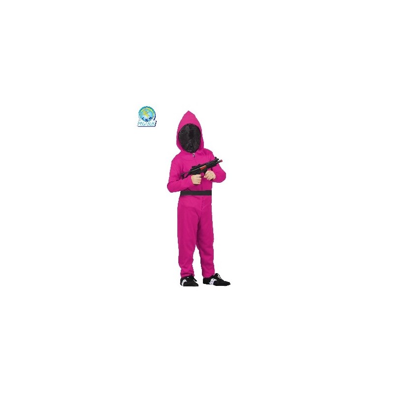 "Costume di Carnevale Guardiano per Bambina - Simbolo Quadrato, Tuta con Cappuccio e Cintura (Taglie 7-14 Anni)"