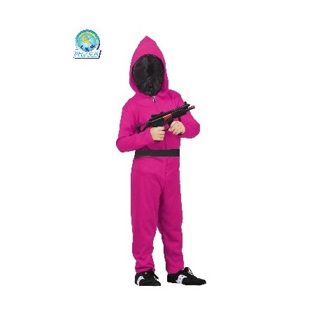 "Costume di Carnevale Guardiano per Bambina - Simbolo Quadrato, Tuta con Cappuccio e Cintura (Taglie 7-14 Anni)"