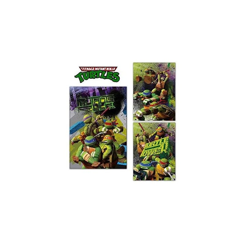 Maxi Quaderno Scuola Rigatura B Tartarughe Ninja 21 Fogli Carta 80gr