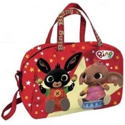 Borsone con Manici e Tracolla Regolabile Bing il Coniglietto & Friends - Borsa da Viaggio e Palestra per Bambini - 39x26 cm