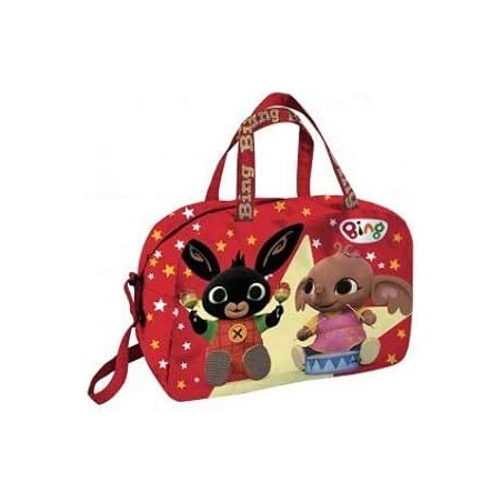 Borsone con Manici e Tracolla Regolabile Bing il Coniglietto & Friends - Borsa da Viaggio e Palestra per Bambini - 39x26 cm