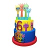 Torta Finta Personalizzata Sprunki in Polistirolo per Compleanno Bambini – con Nome ed Età – Decorazione Scenografica