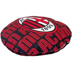 Cuscino Rotondo AC Milan Ufficiale Rosso e Nero – Arredo Letto e Divano per Veri Tifosi | Diametro 38 cm