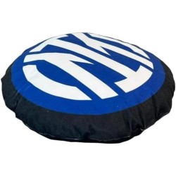 Cuscino Rotondo FC Inter 40 cm Nero Azzurro Arredo Casa Divano Letto Prodotto Ufficiale