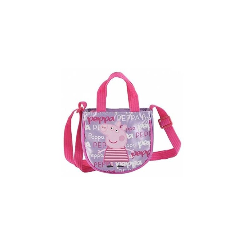 BORSA CON DUE MANICI E TRACOLLA PEPPA PIG