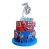 Torta Scenografica Capitan America Personalizzata in Polistirolo – Torta Finta 3D con Nome ed Età