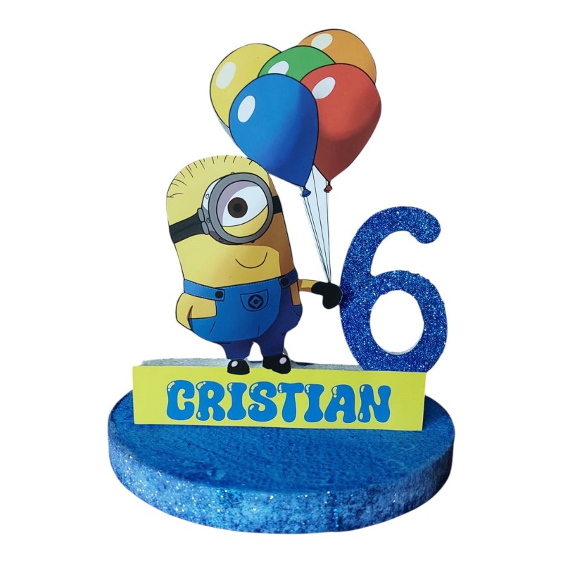 Centro Tavola 3D Minions Cattivissimo Me - Compleanno Personalizzato