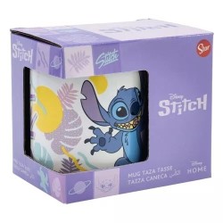 Tazza Mug Stitch Disney in Ceramica 325 ml – Design Fiori Hawaiani – Idea Regalo Originale
