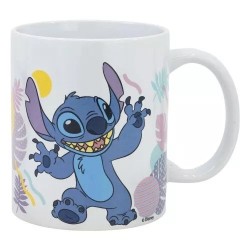Tazza Mug Stitch Disney in Ceramica 325 ml – Design Fiori Hawaiani – Idea Regalo Originale
