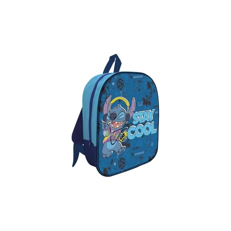 Zaino Asilo 3D Stitch Disney – Borsa Scuola per Bambini con Spallacci Regolabili e Immagini in Rilievo