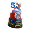 Torta Scenografica Spiderman City in Polistirolo H70cm – Torta Finta 3D Personalizzata con Nome e Età