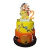 Torta di Compleanno Personalizzata Il Re Leone – Decorazione 3 Livelli in Polistirolo con Nome ed Età – Simba, Timon e Pumbaa
