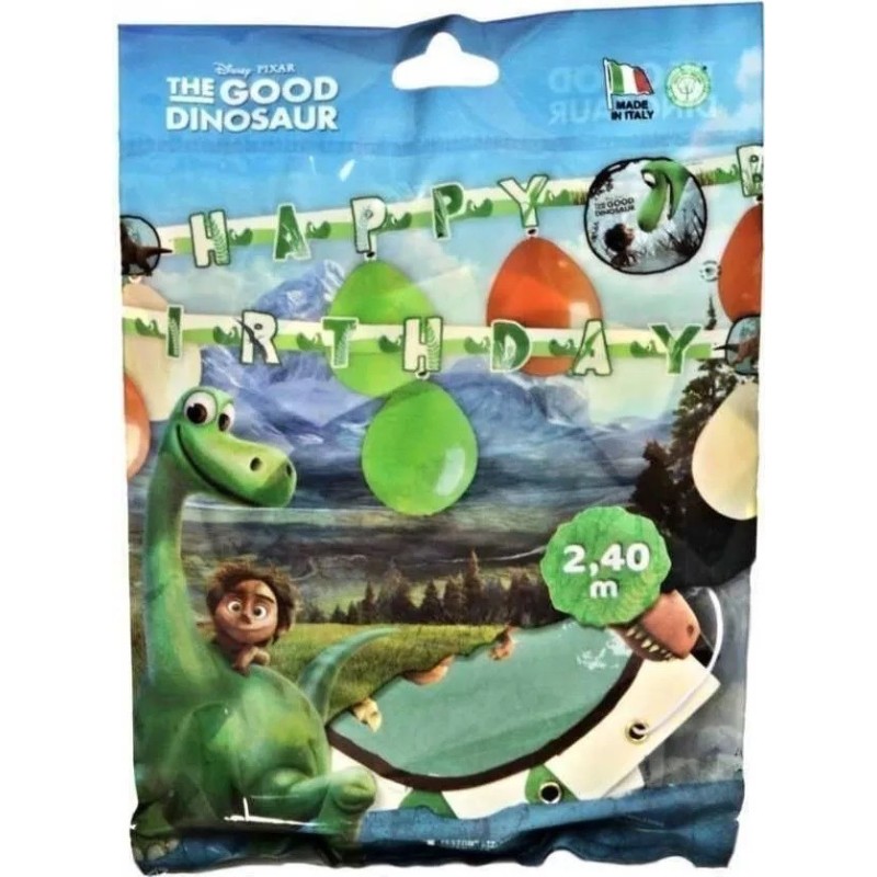 Kit Decorazioni Compleanno Il Viaggio di Arlo – Festone 2,40m con 6 Palloncini