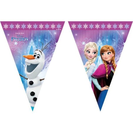 Festone Bandierine Frozen Disney con Olaf – Decorazione Compleanno Bambini 2,3m