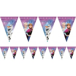 Festone Bandierine Frozen Disney con Olaf – Decorazione Compleanno Bambini 2,3m
