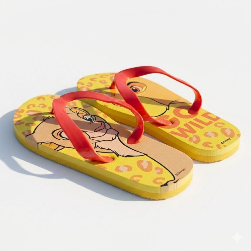 Infradito Bambino Il Re Leone Disney – Ciabatte Mare e Piscina Antiscivolo – Giallo
