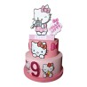 Torta Decorativa Hello Kitty Rosa in Polistirolo 70 cm – Personalizzata con Nome e Numero Glitter – Festa di Compleanno Bambina