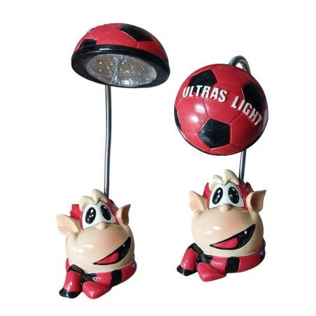 Lampada LED Milan Diavoletto 3D – Design Moderno Rosso Nero, Braccio Flessibile, Luce da Tavolo Ultras Light