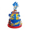 Torta Scenografica Sonic Personalizzata con Nome e Età 70 cm – Torta Finta in Polistirolo per Festa Compleanno Bambini