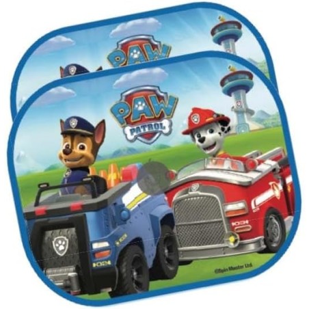 Coppia Tendine Parasole Auto Paw Patrol per Bambini – Protezione Raggi UV – 44x35 cm – Finestrini Auto