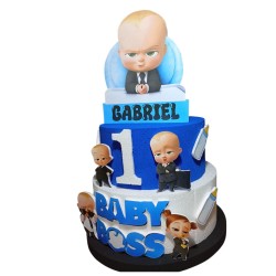 Torta Scenografica Baby Boss in Polistirolo Personalizzata – Decorazione Compleanno con Nome ed Età, Effetto 3D