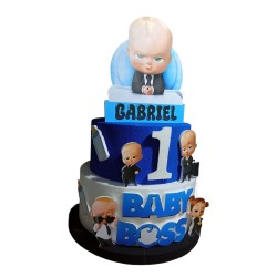 Torta Scenografica Baby Boss in Polistirolo Personalizzata – Decorazione Compleanno con Nome ed Età, Effetto 3D