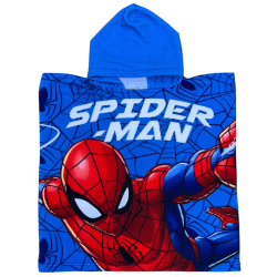 Poncho Mare Bambino Spiderman Marvel – Accappatoio con Cappuccio in Microfibra 110x55 cm