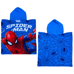 Poncho Mare Bambino Spiderman Marvel – Accappatoio con Cappuccio in Microfibra 110x55 cm