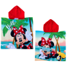 Poncho Mare Bambina Minnie Disney 110x55 cm – Accappatoio Microfibra con Cappuccio, Asciugatura Rapida