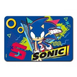 Set Scuola Asilo Sonic 5 Pezzi Scuola Materna con Zaino 28 cm, Borraccia, Porta Merenda, Tovaglietta e Posate
