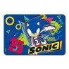 Set Scuola Asilo Sonic 5 Pezzi Scuola Materna con Zaino 28 cm, Borraccia, Porta Merenda, Tovaglietta e Posate