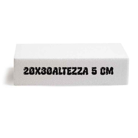 Base in Polistirolo Rettangolare 20X30 cm Altezza 5 cm – Supporto per Torte a Piani e Cake Design Professionale