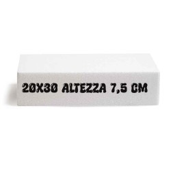 Base in Polistirolo Rettangolare 20x30 cm Altezza 7, 5 cm – Supporto per Torte a Piani e Cake Design Professionale