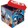 Pouf Contenitore Avengers 30x30x30 cm – Seduta e Portaoggetti Pieghevole per Cameretta Bambini
