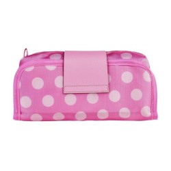 Astuccio Portapenne Minnie Disney – Rosa con Faccina 3D, Chiusura in Velcro e Zip – Bambina Scuola