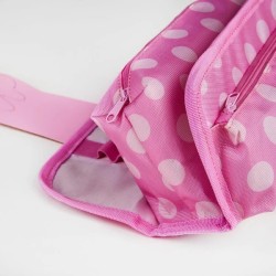 Astuccio Portapenne Minnie Disney – Rosa con Faccina 3D, Chiusura in Velcro e Zip – Bambina Scuola