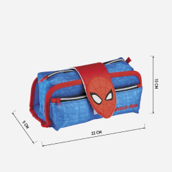 Astuccio Scuola Spiderman Marvel – Tombolino Multi-Scomparto con Zip e Velcro – 22x12x7 cm